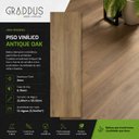 Ver imagem 4 de Piso Vinílico Colado Antique Oak 12 Réguas 2mm (3,3445m²) Graddus