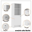 Ver imagem 7 de Armário Alto 2 Prateleiras Tampo Mdp 25mm Berlin - Vianossa - Branco