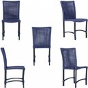 Ver imagem 3 de 8 Cadeiras Corda Náutica e Mesa Tampo Ripado Retangular 2,00 Azul