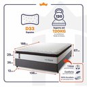 Ver imagem 5 de Cama Box Espuma San Diego Casal 138x188 Branco King House
