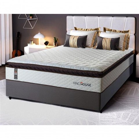Cama Box Espuma San Diego Casal 138x188 Branco King House