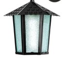 Ver imagem 3 de Kit 4 Arandela Colonial Sextavada Vidro Pontilhado E27 Bivolt Preto