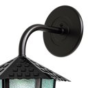 Ver imagem 2 de Kit 4 Arandela Colonial Sextavada Vidro Pontilhado E27 Bivolt Preto