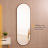 Espelho Grande Oval com Moldura em Metal Decorativo 115 X 50cm - 4