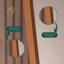 Ver imagem 2 de Espelho Grande Oval com Moldura em Metal Decorativo 115 X 50cm