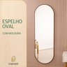 Espelho Grande Oval com Moldura em Metal Decorativo 115 X 50cm - 3