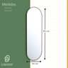 Espelho Grande Oval com Moldura em Metal Decorativo 115 X 50cm - 9