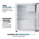 Ver imagem 2 de Frigobar Mondial 73l Porta Reversível Branco Fgb-01-w80 110v