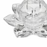 Porta Velas Castiçal Flor de Lotus Vidro Transparente Luxo - Tuut - 4