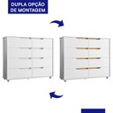 Ver imagem 4 de Cômoda Doble 8 Gavetas Branco Fosco - Móveis Albatroz