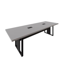 Mesa de Reunião 2,70m X 0,90m 2 Cx de Tomadas Pés Metal F5 - 3