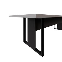 Mesa de Reunião 2,70m X 0,90m 2 Cx de Tomadas Pés Metal F5 - 6