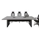 Ver imagem 5 de Mesa de Reunião 2,70m X 0,90m 2 Cx de Tomadas Pés Metal F5