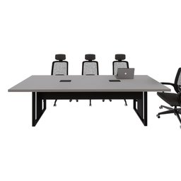 Mesa de Reunião 2,70m X 0,90m 2 Cx de Tomadas Pés Metal F5 - 5