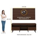 Ver imagem 7 de Rack Retrô com Painel e Suporte para TV até 65" Multimóveis Flórida FG3134 Madeirado/Preto