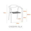 Ver imagem 2 de Kit com 4 Cadeiras em Alumínio e Corda Náutica para Área Externa Isla Bege/Fendi