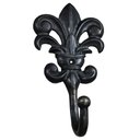 Ver imagem 1 de Cabide Pendurador Para Parede Flor De Liz Em Bronze Oxidado