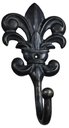 Ver imagem 1 de Cabide Pendurador Para Parede Flor De Liz Em Bronze Oxidado