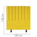 Ver imagem 2 de Cabeceira Estofada Carla 100cm Solteiro para Cama Colchão Box Quarto Suede Amarelo - Aurora Line