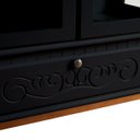 Ver imagem 5 de Cristaleira com 2 Portas 1 Gaveta e Laterais em Vidro Pés Luiz Xv 5115 Genebra - Preto/pinhão