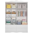 Ver imagem 3 de Guarda-roupa de Bebê Encanto 4 Portas 4 Gavetas 100% Mdf Branco - Permóbili