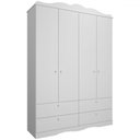 Ver imagem 2 de Guarda-roupa de Bebê Encanto 4 Portas 4 Gavetas 100% Mdf Branco - Permóbili