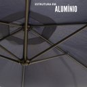 Ver imagem 5 de Ombrelone Guarda Sol Suspenso Lateral Retrátil com Fator Proteção Uv Manivela 3 M Azul Importway