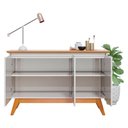 Ver imagem 4 de Aparador para Sala Buffet Ambiente Classic 3 Portas Off White Nature - Imcal