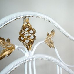 Cabeceira para Box Casal Ferro Branca Sophia 140cm Pilati - 4