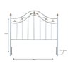 Cabeceira para Box Casal Ferro Branca Sophia 140cm Pilati - 3