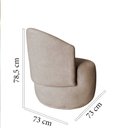 Ver mais imagens de Kit Namoradeira + 2 Poltronas Decorativa Beatriz Orgânica Bouclé Bege