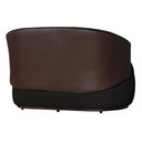 Ver imagem 3 de Poltrona Namoradeira Sofá Orgânico 2 Lugares Beatriz Composê Corino Marrom - Suede Preto