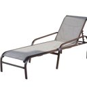 Ver imagem 1 de Espreguiçadeira para Jardim 46cm x 62cm x 190cm Slim Marrom/Bege