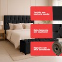 Ver imagem 7 de Cabeceira Solteiro Paris Estofada Painel com Recamier Baú 80cm para Cama Box Preto - Arkell