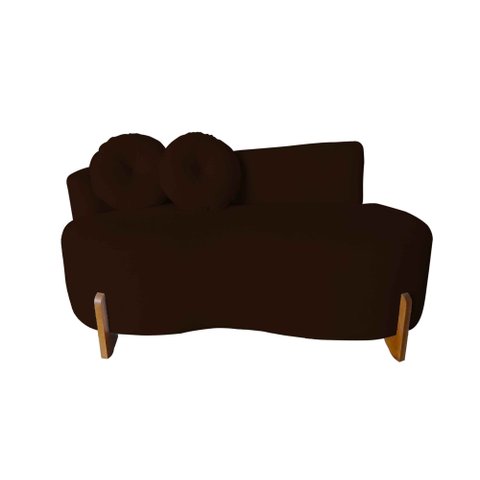Namoradeira Lounge Bouclé com 2 Almofadas - Estopar