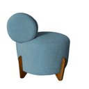 Ver imagem 3 de Poltrona Decorativa Mônaco Linho Azul