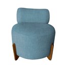 Ver imagem 2 de Poltrona Decorativa Mônaco Linho Azul