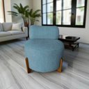 Ver imagem 7 de Poltrona Decorativa Mônaco Linho Azul