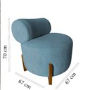 Ver imagem 6 de Poltrona Decorativa Mônaco Linho Azul