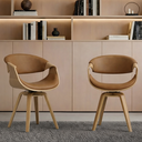 Ver imagem 1 de Kit 2 Cadeiras de Jantar Nicole Homenow Madeira Cor:caramelo