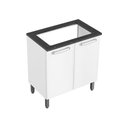 Ver imagem 1 de Balcão de Aço para Cooktop 2portas Branco Evidence Bertolini