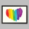 Quadro Coração Arco íris - 1