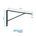 Ver imagem 2 de 2 Suporte Mão Francesa Ferro Reforçada 40 Cm Preta