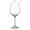 Ver imagem 4 de Taça Bohemia Lida Vinho 23x10x10cm 580ml Cristal Transp 6PÇ