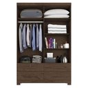 Ver imagem 2 de Guarda Roupa Solteiro Maximus 4 Portas 4 Gavetas Jacarandá Fosco - Zanzini