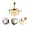 Ventilador Led Air Cristal Retrátil 4 Pás Lustre Dimmer Ops - 3