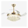 Ventilador Led Air Cristal Retrátil 4 Pás Lustre Dimmer Ops - 7