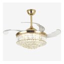 Ver imagem 7 de Ventilador Led Air Cristal Retrátil 4 Pás Lustre Dimmer Ops