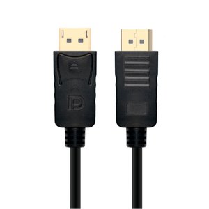 Cabo Displayport 1.2 - 3 Metros - 4k, Banhado a Ouro, Trava