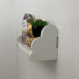 Prateleira Nuvem Colorida Quarto Decoração Infantil 60cm:branco - 3